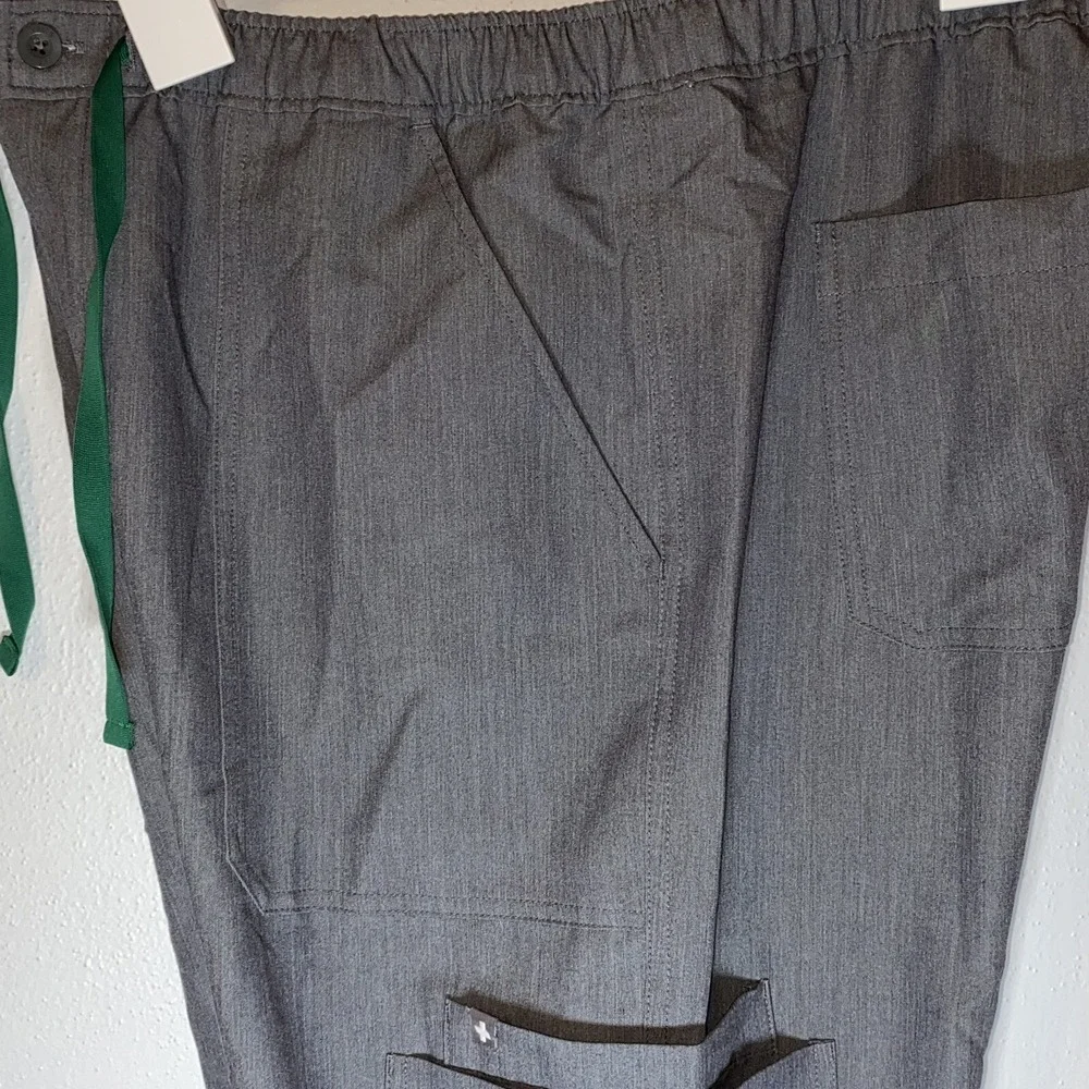 FIGS Scrub Pants XL Extra Large‎ Technical Collection Gray Draw String Inseam 30